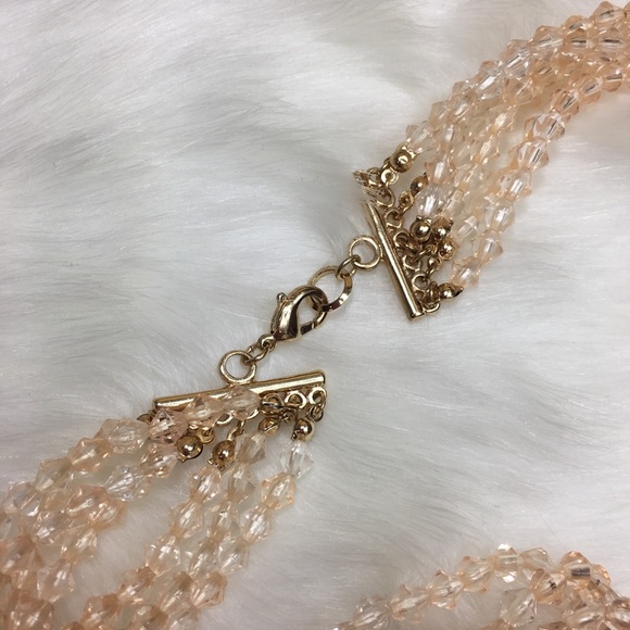 Brown Topaz & Champagne Bead 7-Strand Necklace - Picture 7 of 7